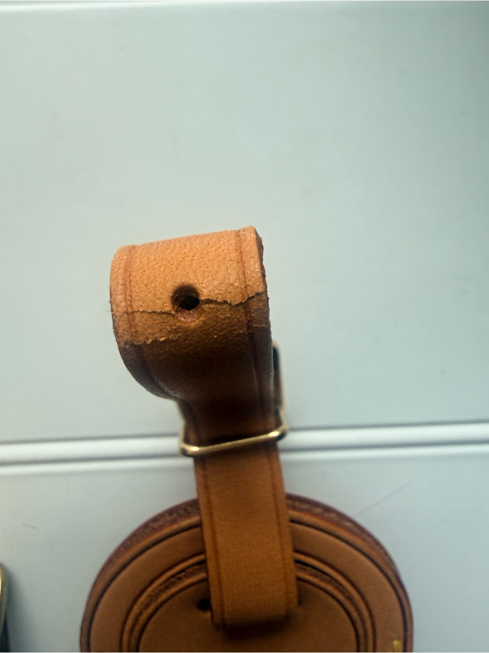 Authentic Louis Vuitton Vachetta Luggage Tag & Poignet Set - Picture 8 of 10